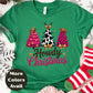 Howdy Christmas Shirt or Sweatshirt – Western Cowgirl Christmas Trees Top – Small-4XL Plus Size – Multiple Colors