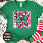 Candy Cane Bow Christmas Shirt or Sweatshirt – Small-4XL and Plus Size – Multiple Colors