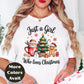 Just a Girl Who Loves Christmas Shirt or Sweatshirt – Santa, Christmas Tree & Gingerbread Top - Small-4XL and Plus Size – Multiple Colors