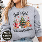 Just a Girl Who Loves Christmas Shirt or Sweatshirt – Santa, Christmas Tree & Gingerbread Top - Small-4XL and Plus Size – Multiple Colors